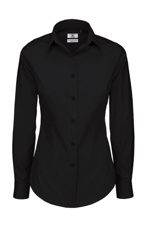 Dámska košeľa Elastane s dlhými rukávmi Black Tie - B&C