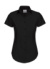 Dámska košeľa Black Tie SSL/women Poplin - B&C, farba - čierna, veľkosť - XS