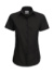 Dámska popelínová košeľa Smart SSL/women - B&C, farba - čierna, veľkosť - XS