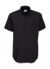 Pánska košeľa Oxford s kratkými rukávmi - B&C, farba - čierna, veľkosť - S