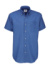 Pánska košeľa Oxford s kratkými rukávmi - B&C, farba - blue chip, veľkosť - S