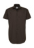 Pánska košeľa Black Tie SSL/men Poplin Shirt - B&C, farba - coffee bean, veľkosť - S