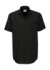 Pánska košeľa Heritage SSL/men Poplin Shirt - B&C, farba - čierna, veľkosť - S