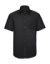 Pánska košeľa - bez žehlenia- s kratkými rukávmi - Russel, farba - čierna, veľkosť - M
