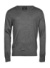 Pánsky pulóver v V-výstrihom - Tee Jays, farba - grey melange, veľkosť - S