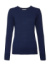 Dámsky pulover s okrúhlym výstrihom - Russel, farba - denim marl, veľkosť - 2XS