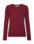Dámsky pulover s okrúhlym výstrihom - Russel, farba - cranberry marl, veľkosť - 2XS