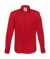 Košeľa s dlhými rukávmi London Stretch Shirt LS - B&C, farba - deep red, veľkosť - S