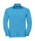 Košeľa Poplin s dlhými rukávmi - Russel, farba - turquoise, veľkosť - 4XL