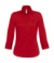 Blúzka Milano/women Popelin Shirt 3/4 sleeves - B&C, farba - deep red, veľkosť - XS