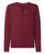 Pánsky sveter s V-výstrihom - Russel, farba - cranberry marl, veľkosť - 2XS