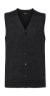 Pánska pletená vesta s V-výstrihom - Russel, farba - charcoal marl, veľkosť - 4XL