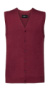 Pánska pletená vesta s V-výstrihom - Russel, farba - cranberry marl, veľkosť - 2XS