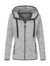 Knit Fleece Jacket Women - Stedman, farba - light grey melange, veľkosť - S