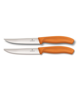 Victorinox Nôž na pizzu blister SwissClassic zúbkový oranžový  12 cm 6.7936.12L9B 2ks - Victorinox