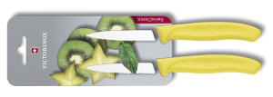 Victorinox Swiss Classic Súprava nožov so zúbkovanou čepeľou 2-dielna žltá - Victorinox