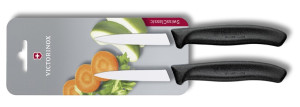 Victorinox Swiss Classic Súprava nožov s hladkou čepeľou 2-dielna čierna - Victorinox