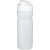 Športová fľaška s vyklápacím viečkom 650 ml, farba - průhledná