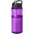 Športová fľaška s viečkom a slamkou 650ml, farba - purpurová