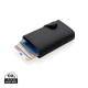 Hliníkové RFID puzdro na karty s PU peňaženkou - XD Collection