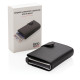 Hliníkové RFID puzdro na karty s PU peňaženkou - XD Collection