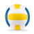 Lopta na volejbal, farba - vícebarevné