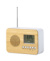 Bordio stolové rádio s hodinami, farba - natural, veľkosť - 125×85×45 mm
