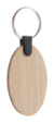 Bambry okrúhly prívesok na kľúče z bambusu, farba - natural, veľkosť - 35×53×3 mm