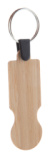 BooCart EU prívesok na kľúče so žetónom z bambusu, farba - natural, veľkosť - 73×23×2 mm