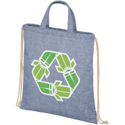 Pheebs šnúrkový batoh z recyklovanej bavlny 210 g/m²