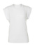 Dámske voľné tričko s rolovanými rukávmi - Bella+Canvas, farba - white, veľkosť - S
