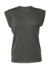 Dámske voľné tričko s rolovanými rukávmi - Bella+Canvas, farba - dark grey heather, veľkosť - S