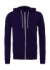 Mikina Unisex Poly-Cotton s kapucňou a na zips - Bella+Canvas, farba - team purple, veľkosť - 2XL