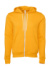 Mikina Unisex Poly-Cotton s kapucňou a na zips - Bella+Canvas, farba - gold, veľkosť - XS