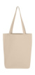 Canvas Cotton Bag LH with Gusset - SG - Bags, farba - natural, veľkosť - One Size