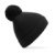 Čiapka Engineered Knit Pom Pom Beanie - Beechfield, farba - čierna, veľkosť - One Size