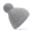 Čiapka Engineered Knit Pom Pom Beanie - Beechfield, farba - light grey, veľkosť - One Size
