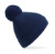 Čiapka Engineered Knit Pom Pom Beanie - Beechfield, farba - oxford navy, veľkosť - One Size