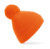 Čiapka Engineered Knit Pom Pom Beanie - Beechfield, farba - orange, veľkosť - One Size
