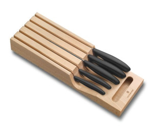 Victorinox súprava nožov Fibrox - drevený stojan do zásuvky - Victorinox