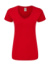 Dámske tričko Iconic 150 V Neck - FOM, farba - red, veľkosť - XS
