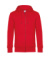 Mikina na zips s kapucňou KING - B&C, farba - red, veľkosť - XL
