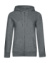 Mikina QUEEN Zipped Hood - B&C, farba - heather mid grey, veľkosť - XS