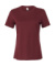Dámske tričko Relaxed Jersey - Bella+Canvas, farba - maroon, veľkosť - S
