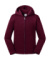 Detská mikina na zips Kids' Authentic - Russel, farba - burgundy, veľkosť - 3XL (164/13-14)