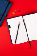 NOTIQUE Notebook Skiver, modromodrý, linajkovaný, 13 x 21 cm
