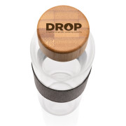 Sklenená fľaša s bambusovým uzáverom Impact - XD Collection