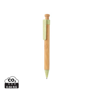 Bambusové pero s klipom z pšeničnej slamy - XD Collection
