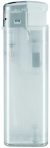 Piezoelektrický zapaľovač, farba - translucent white/mt  silver