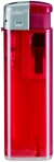 Piezoelektrický zapaľovač, farba - translucent red/mt  silver